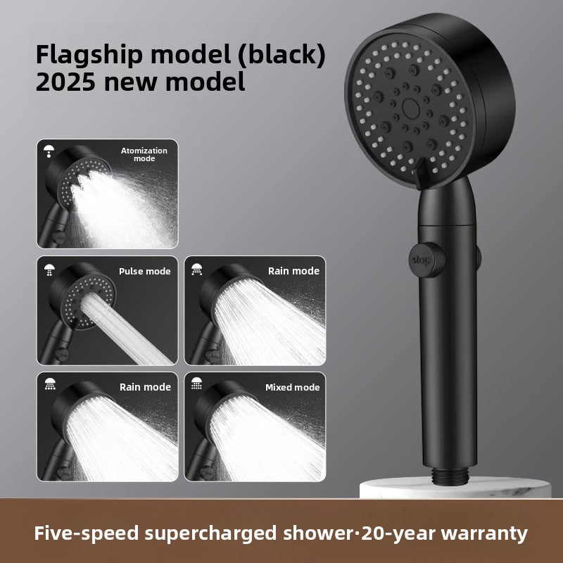 Pressurized Shower Head with Adjustable Spray Modes