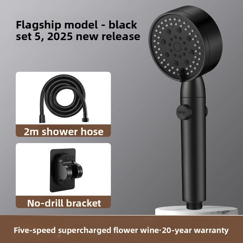 Pressurized Shower Head with Adjustable Spray Modes