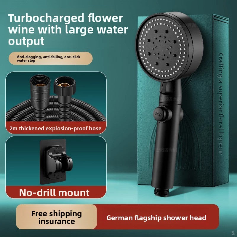 Pressurized Shower Head with Filter and Multiple Spray Modes