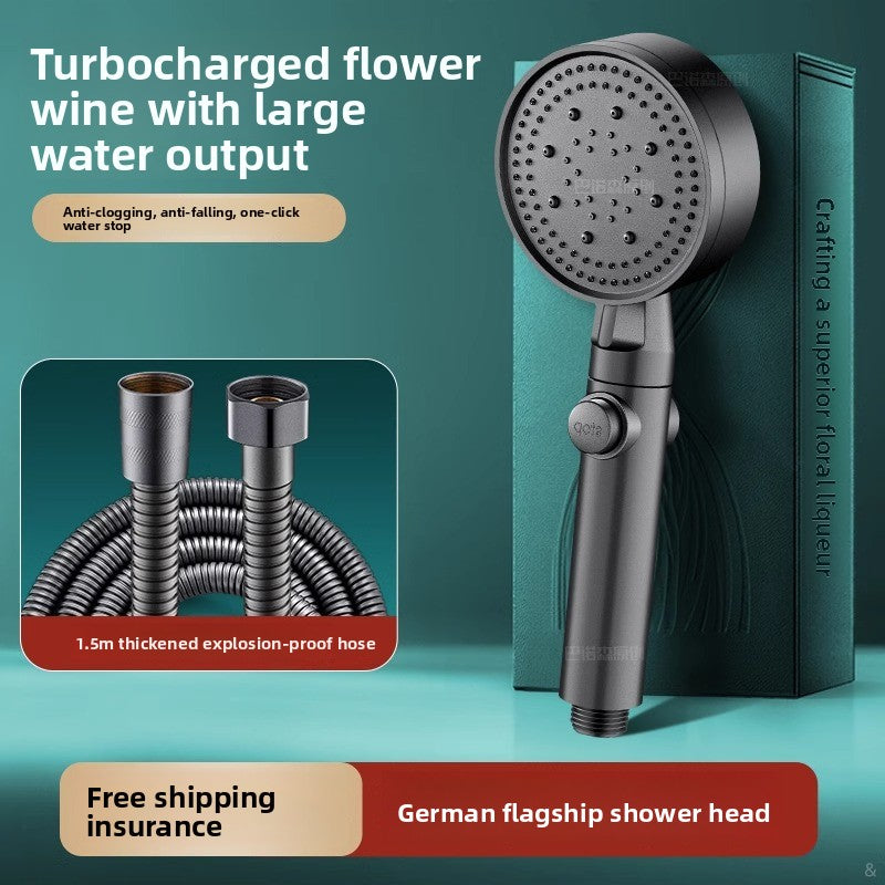Pressurized Shower Head with Filter and Multiple Spray Modes