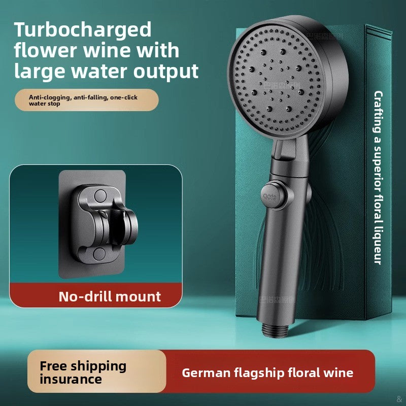 Pressurized Shower Head with Filter and Multiple Spray Modes