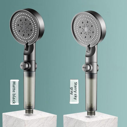 Pressurized Shower Head with Filter and Multiple Spray Modes