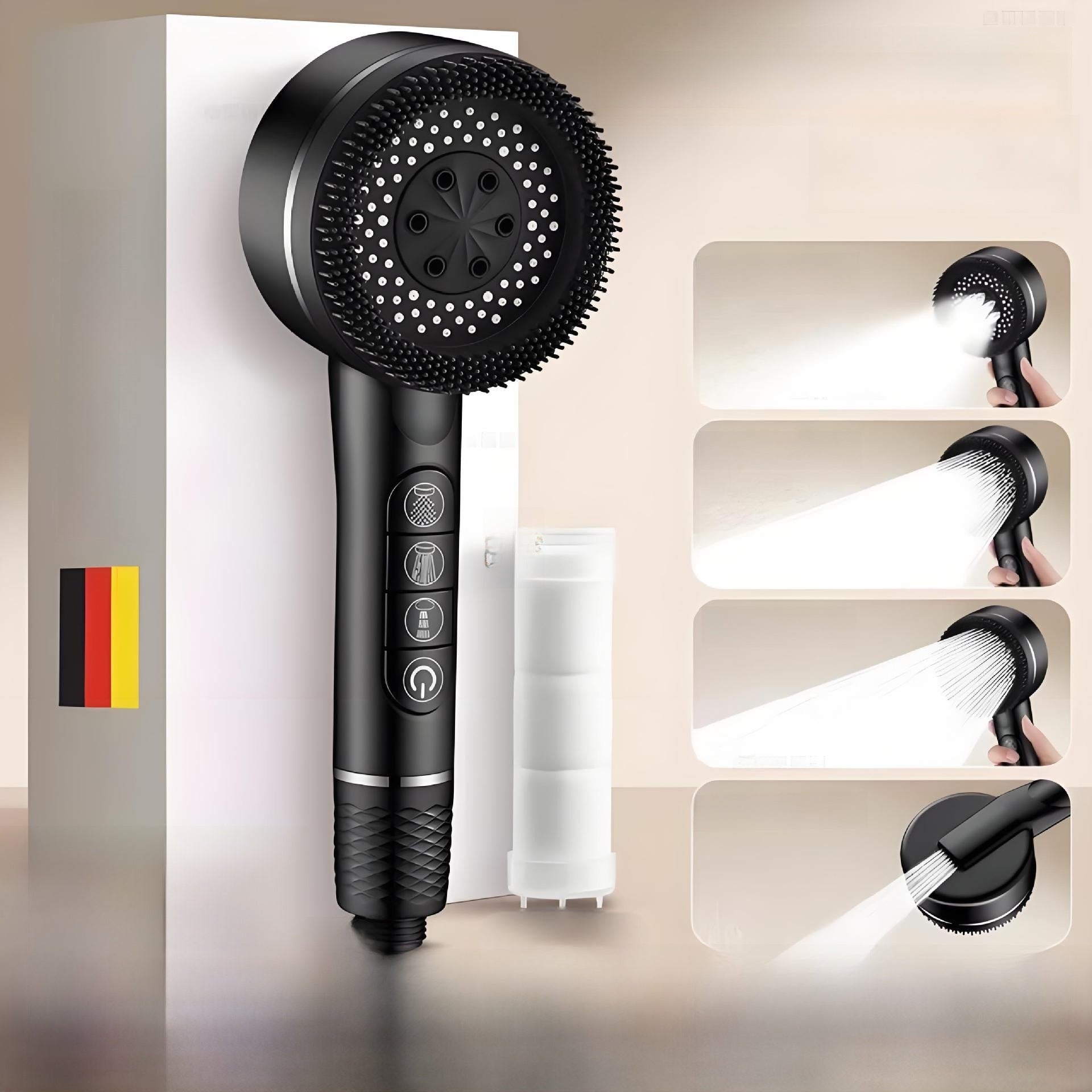 Pressurized Shower Head with Multiple Spray Modes