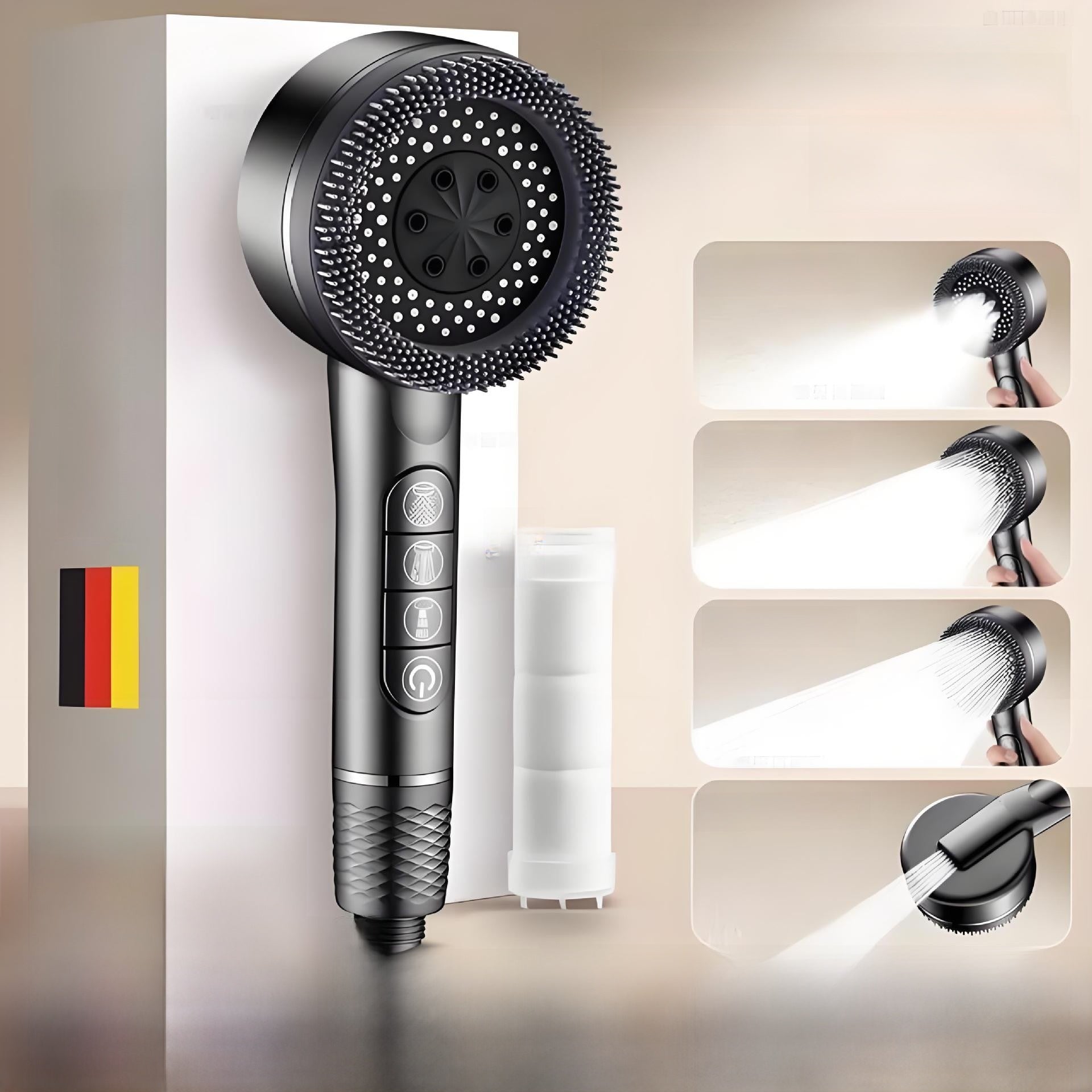 Pressurized Shower Head with Multiple Spray Modes