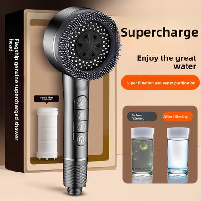 Pressurized shower nozzle