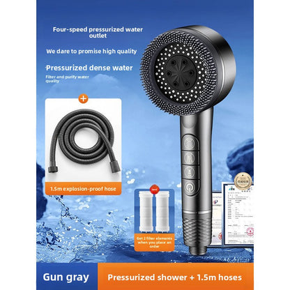 Pressurized shower nozzle