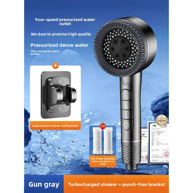 Pressurized shower nozzle