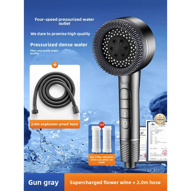 Pressurized shower nozzle