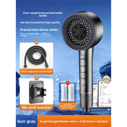 Pressurized shower nozzle