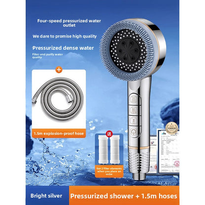 Pressurized shower nozzle