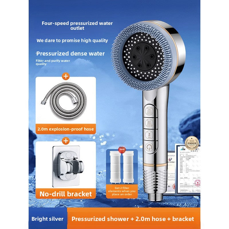 Pressurized shower nozzle