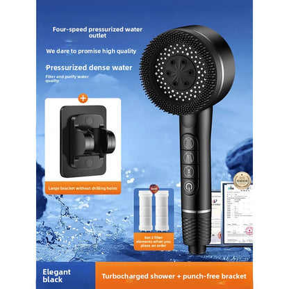 Pressurized shower nozzle