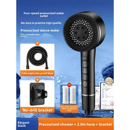 Pressurized shower nozzle