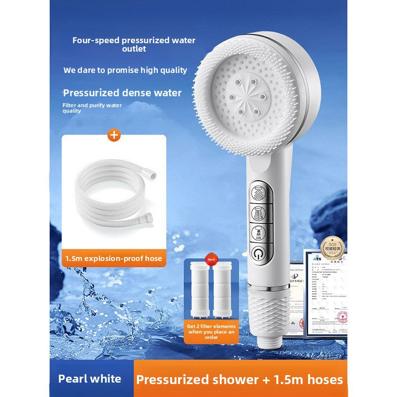 Pressurized shower nozzle