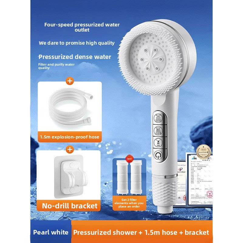Pressurized shower nozzle