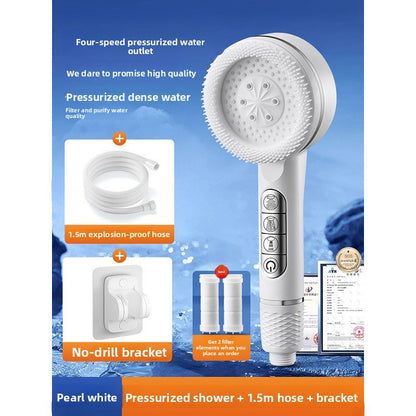 Pressurized shower nozzle