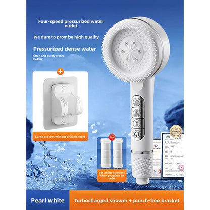 Pressurized shower nozzle