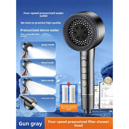Pressurized shower nozzle