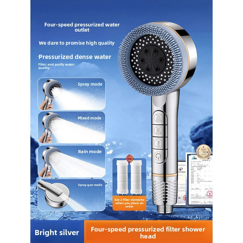 Pressurized shower nozzle