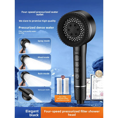 Pressurized shower nozzle