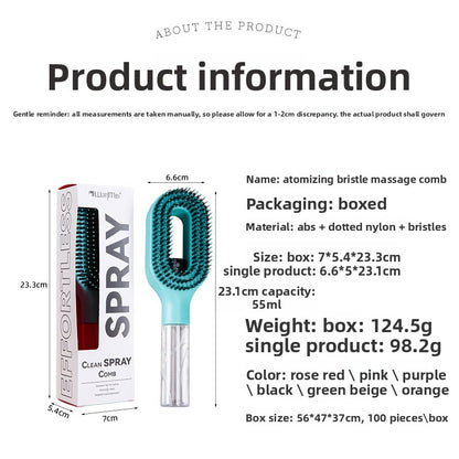 Pressurized Spray Scalp Massager Comb, Anti-Static Hair Comb