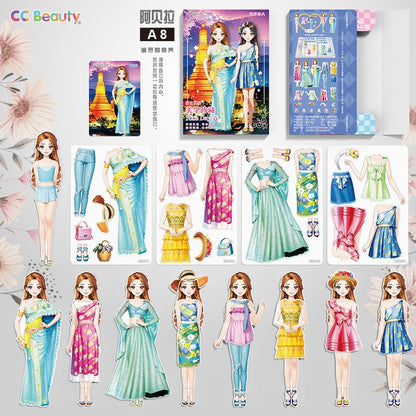 Princess Dress-up Magnetic Stickers for Toys