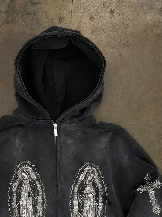 Print Cross Loose Jacket