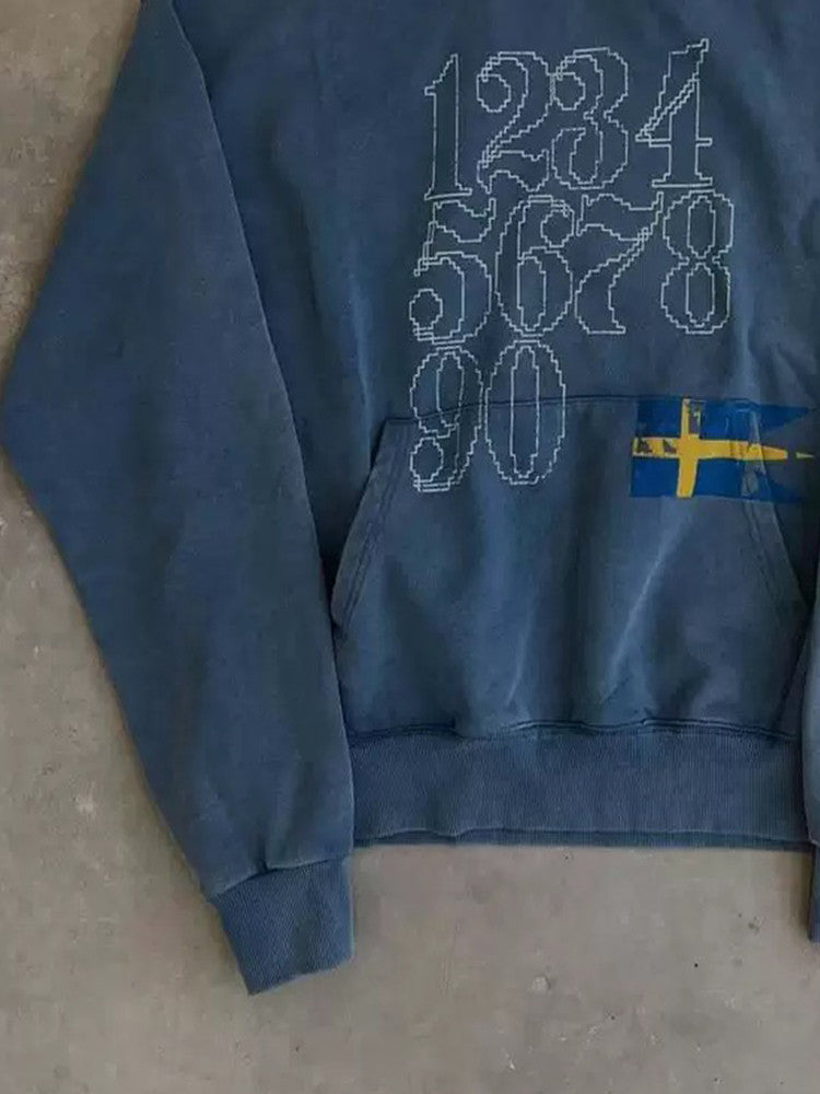 Print Hooded Sweatshirt