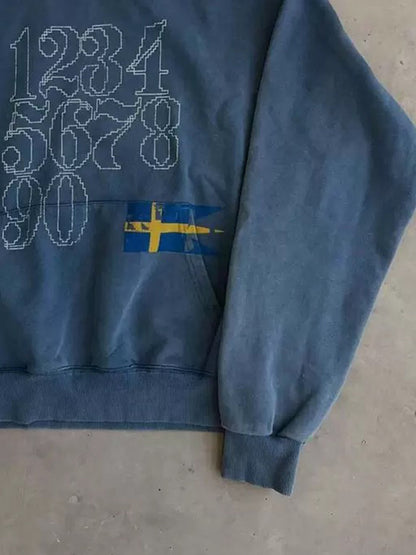 Print Hooded Sweatshirt
