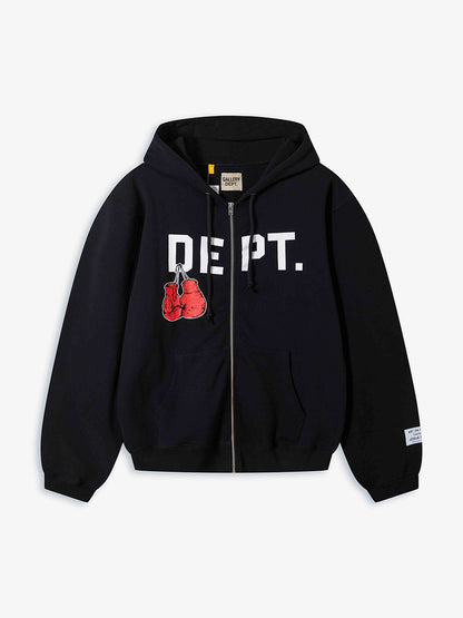 Print Zipper Hoodie