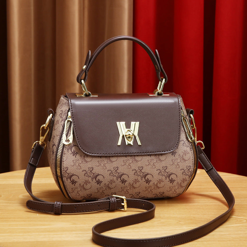 Printed Apple Shape Crossbody Shoulder Bag