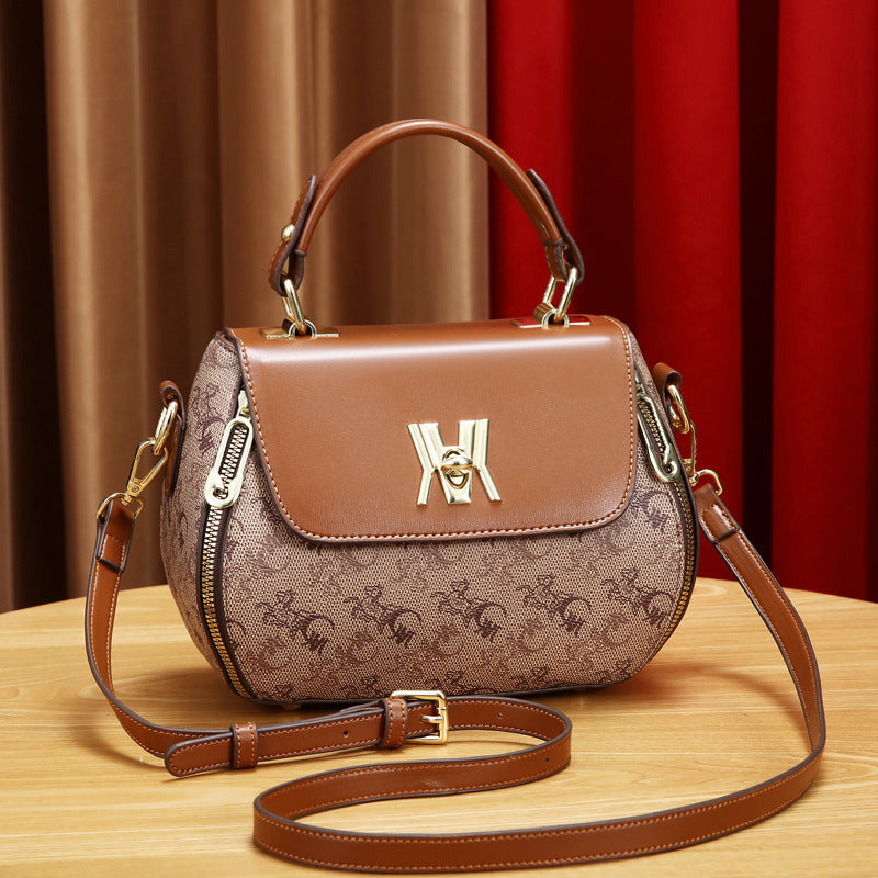 Printed Apple Shape Crossbody Shoulder Bag