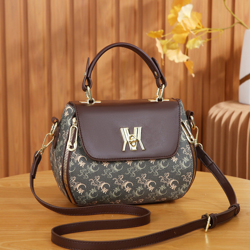 Printed Apple Shape Crossbody Shoulder Bag