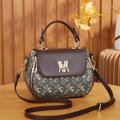 Printed Apple Shape Crossbody Shoulder Bag