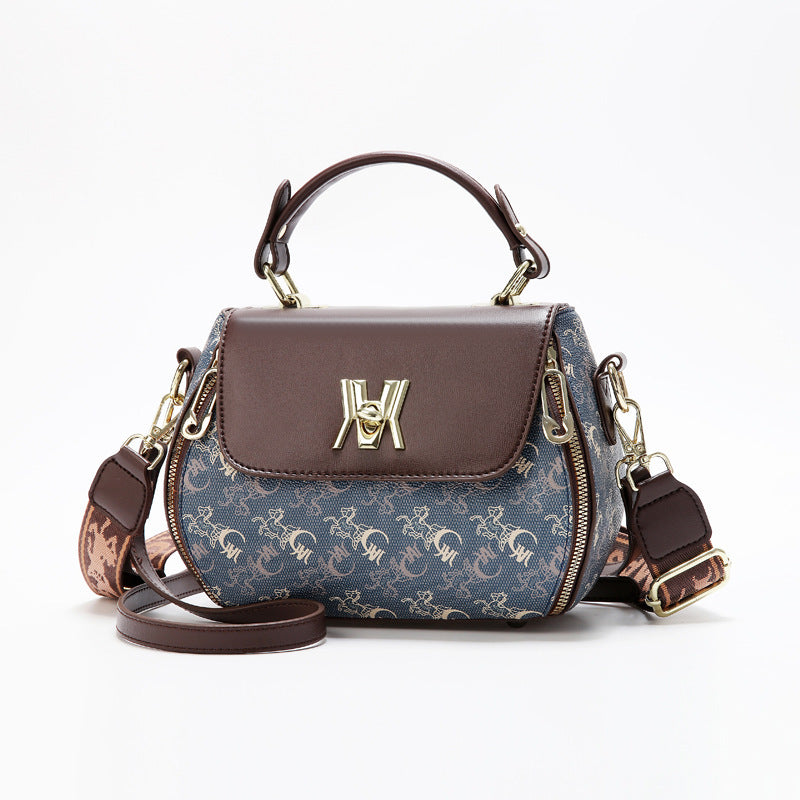 Printed Apple Shape Crossbody Shoulder Bag