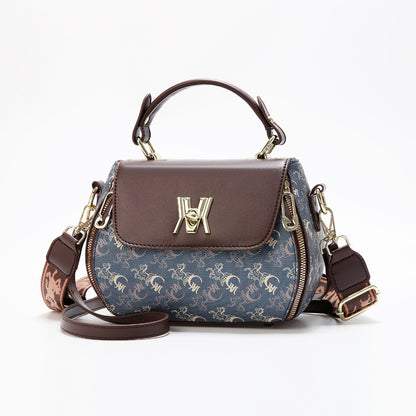 Printed Apple Shape Crossbody Shoulder Bag