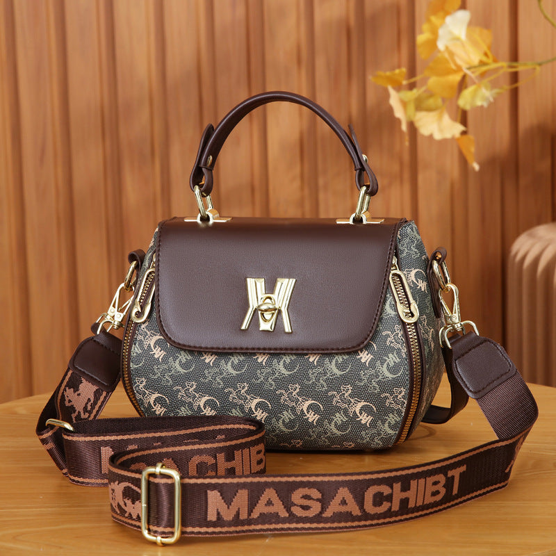 Printed Apple Shape Crossbody Shoulder Bag