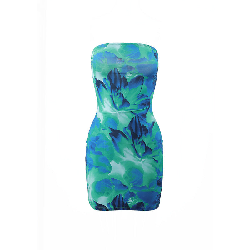 Printed bodycon dress