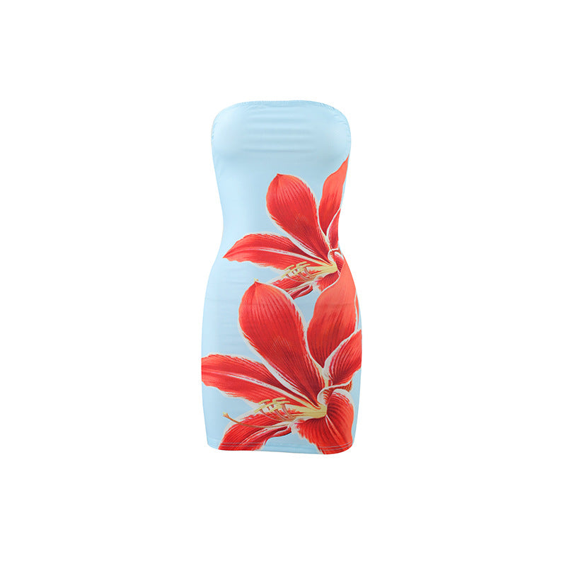 Printed bodycon dress
