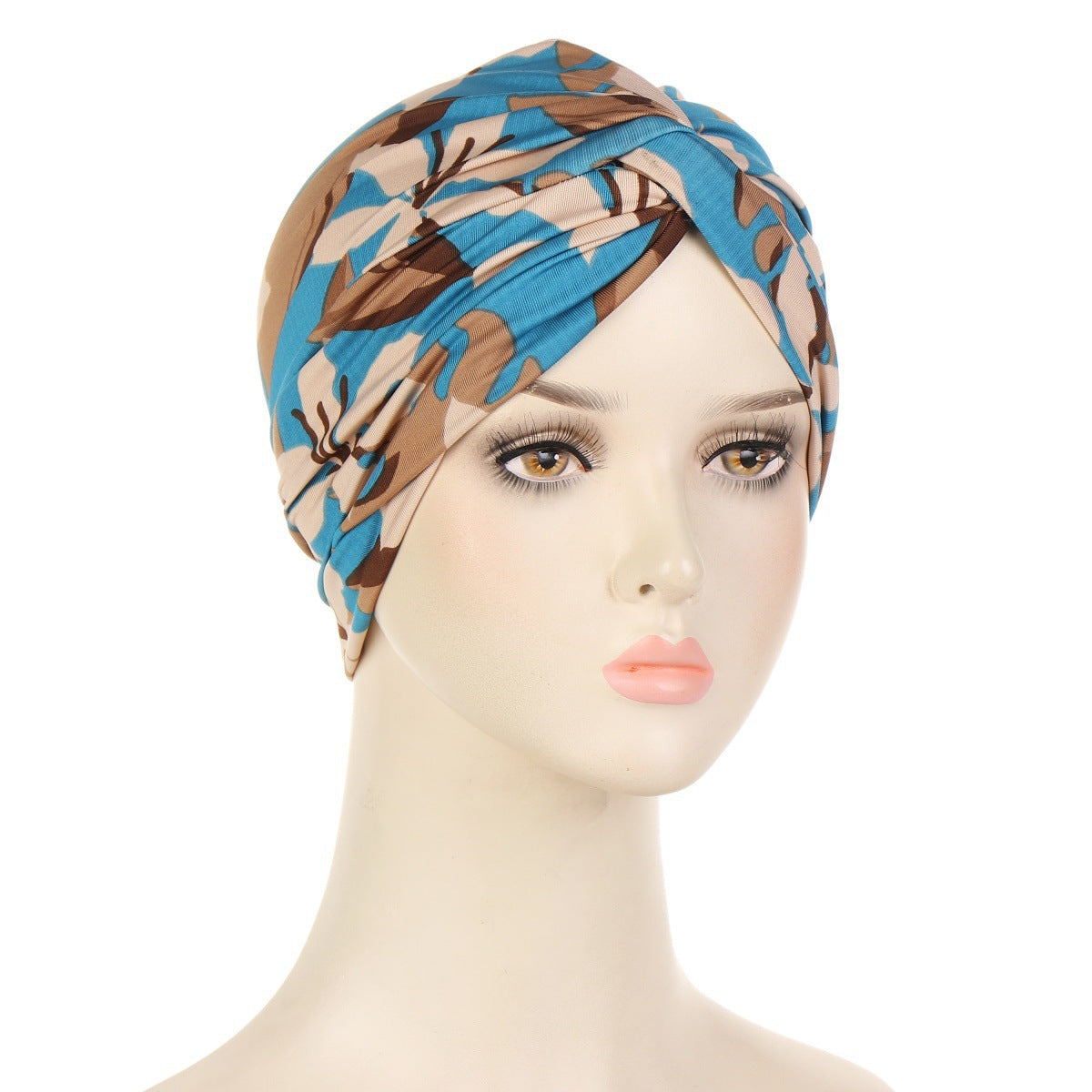 Printed Brushed Polyester Turban Hat