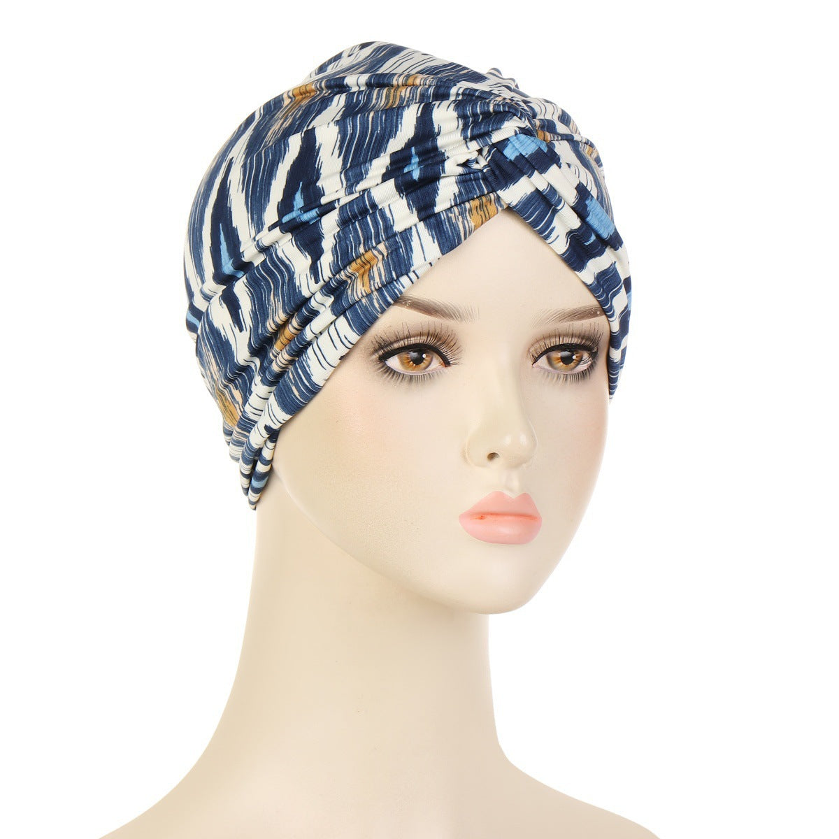 Printed Brushed Polyester Turban Hat