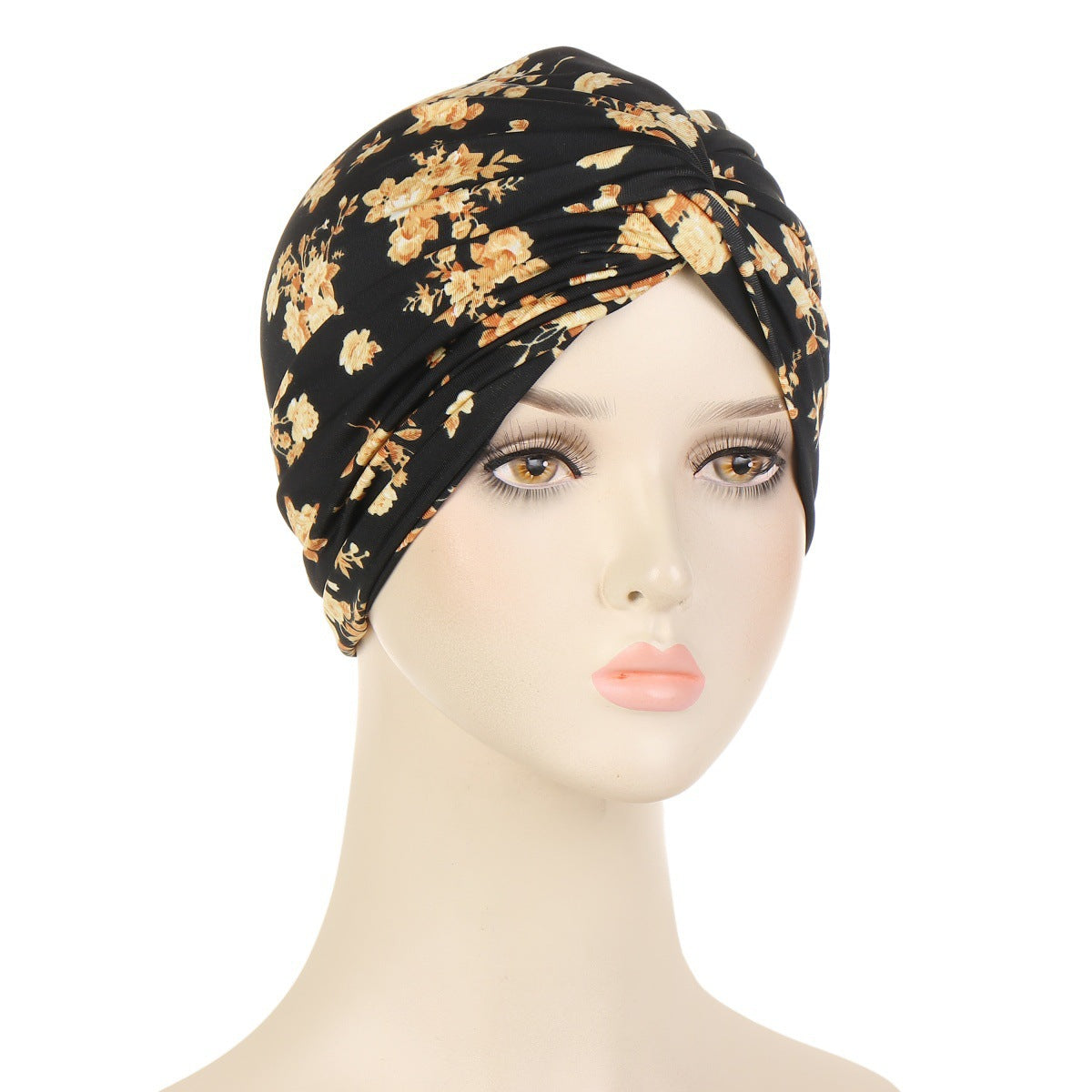Printed Brushed Polyester Turban Hat