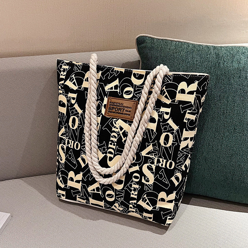 Printed canvas bag