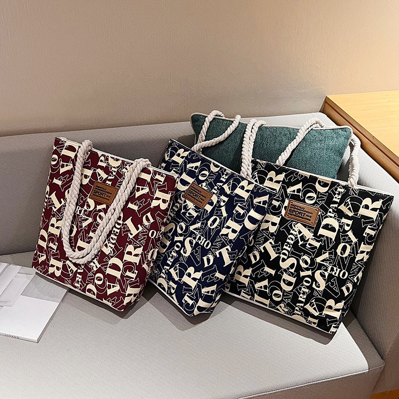 Printed canvas bag