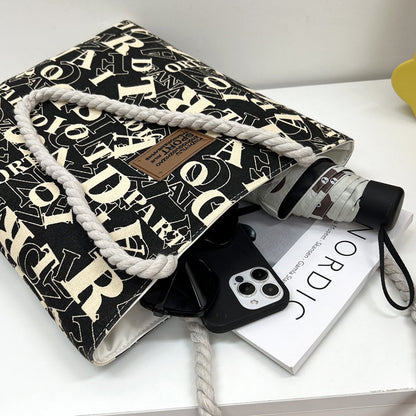 Printed canvas bag