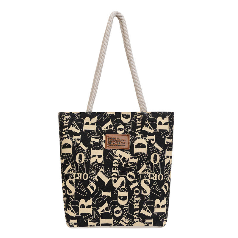 Printed canvas bag