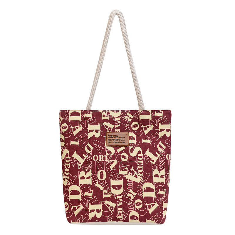 Printed canvas bag