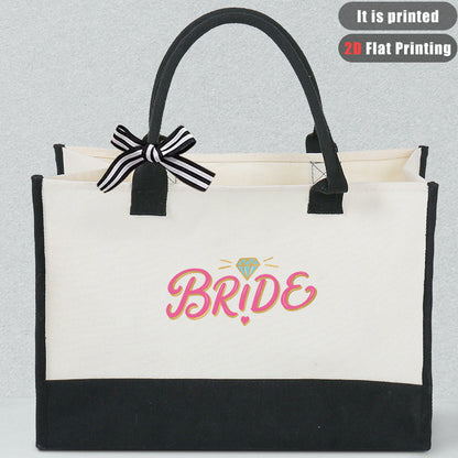 Printed Canvas Tote Bag