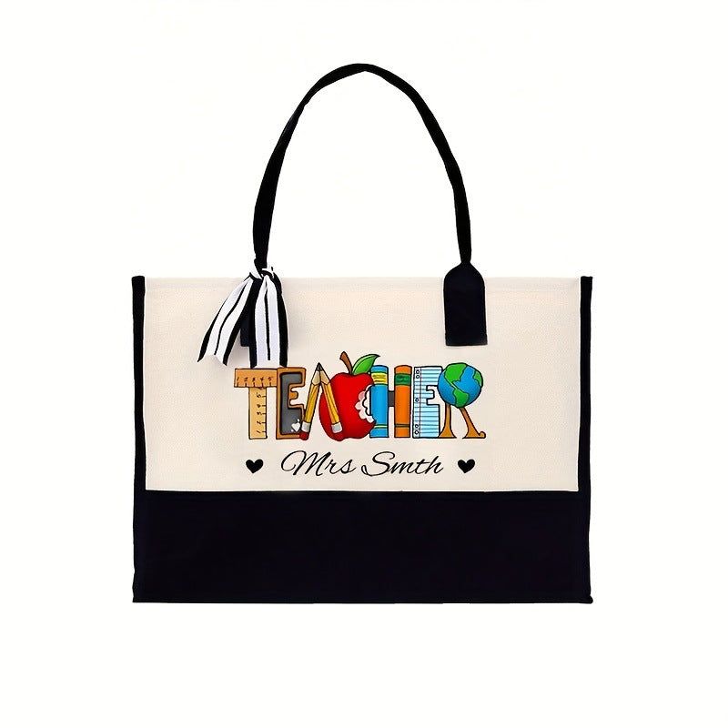 Printed Canvas Tote Bag