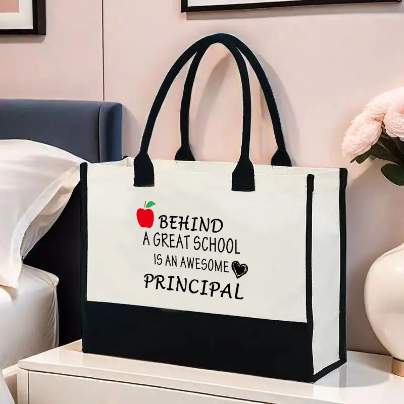 Printed Canvas Tote Bag
